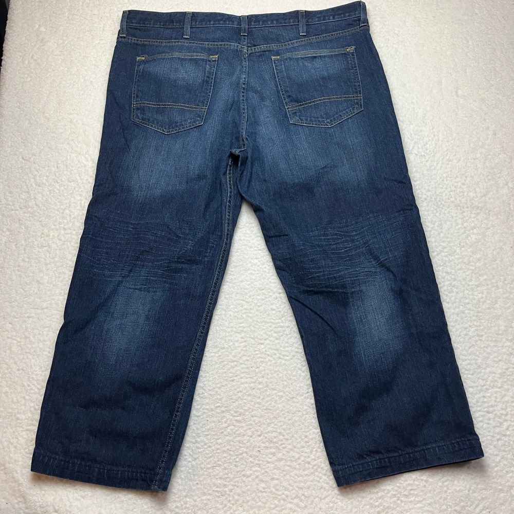 Foundry Supply Co Jeans Mens 44x29 Blue Flex Denim Straight Leg Dark Wash Pants - Picture 8 of 10